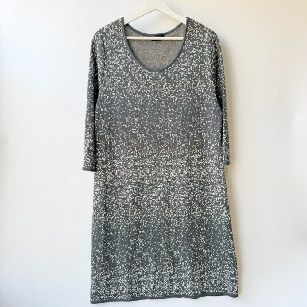 Marina Rinaldi knit Dress and Jacket COMBO– Gray/white Size M - Picture 4 of 16